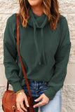 Cowl Neck Drop Shoulder Sweatshirt