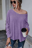 Tie Plunging Back Dolman Sleeve Oversize Top