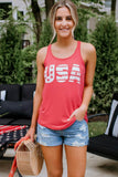 Flag USA Letters Graphic Tank