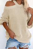 Cool Breeze Cotton Cold Shoulder Sweater