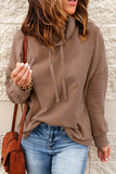 Cowl Neck Drop Shoulder Sweatshirt