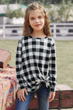 Buffalo Plaid Knotted Top