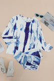 Tie-dye Long Sleeves Shorts Slouchy Set