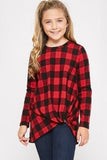 Buffalo Plaid Knotted Top