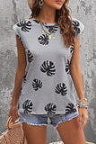 Palm Leaves Crew Neck Tank