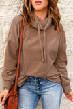 Cowl Neck Drop Shoulder Sweatshirt