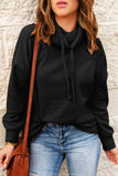 Cowl Neck Drop Shoulder Sweatshirt