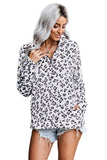 Warm Quarter Zip Leopard Sweatshirt