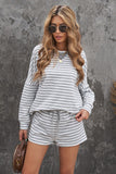 Long Sleeve Striped Lounge Set