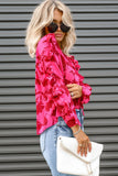 Ruffled Floral Print Blouse