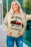 SANTA BABY Leopard Print Letter Graphic Sweatshirt