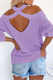 Cool Breeze Cotton Cold Shoulder Sweater