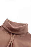 Cowl Neck Drop Shoulder Sweatshirt