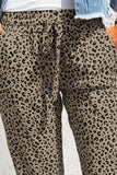 Khaki Breezy Leopard Joggers