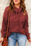 Cowl Neck Drop Shoulder Sweatshirt