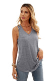 V Neck Racerback Tank Top with Pocket