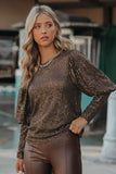 Cuffed Sequin Top