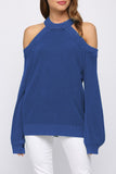 Cool Breeze Cotton Cold Shoulder Sweater