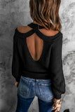 Cool Breeze Cotton Cold Shoulder Sweater