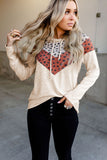 Cheetah Chevron Color Block Hoodie