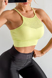 Mesh Splicing Textured Active Sports Bra