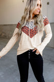 Cheetah Chevron Color Block Hoodie