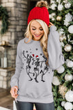 Celebrate Christmas Skeleton Graphic Sweatshirt