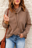 Cowl Neck Drop Shoulder Sweatshirt