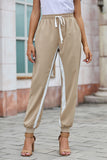 Casual Striped Drawstring Pants