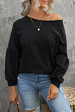 Raglan Patchwork Sleeve Pullover Sweatshirt