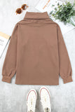 Cowl Neck Drop Shoulder Sweatshirt