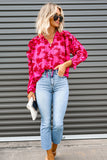 Ruffled Floral Print Blouse