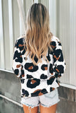 Leopard Print Long Sleeve Loose Top