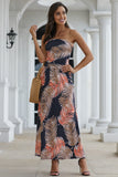 Bohemian Bandeau Print Maxi Dress