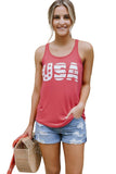 Flag USA Letters Graphic Tank