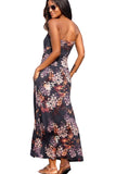 Bohemian Bandeau Print Maxi Dress