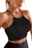 Mesh Splicing Textured Active Sports Bra