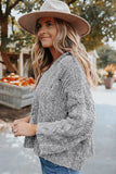 Drop Shoulder Loose Sweater with Hooded