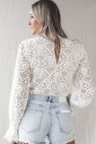 Lace V Neck Wrap Long Sleeve Bodysuit