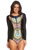 Aztec Print One-piece Swimwear