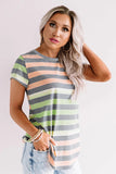 Stripes Shift Short Sleeve Top