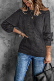 Cool Breeze Cotton Cold Shoulder Sweater