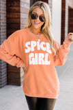 Corded SPICY GIRL Graphic Sweatshirt