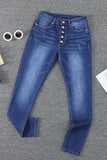 High Rise Skinny Button Fly Jeans