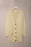 Front Pocket and Buttons Closure Cardigan