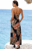 Bohemian Bandeau Print Maxi Dress