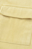 Pocketed Button Ribbed Textured Shacket