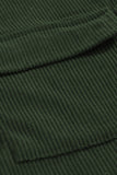 Pocketed Button Ribbed Textured Shacket