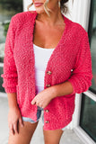 Plus Size Popcorn Buttons Cardigan