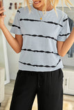 Tie-dye Stripe Casual T-Shirt